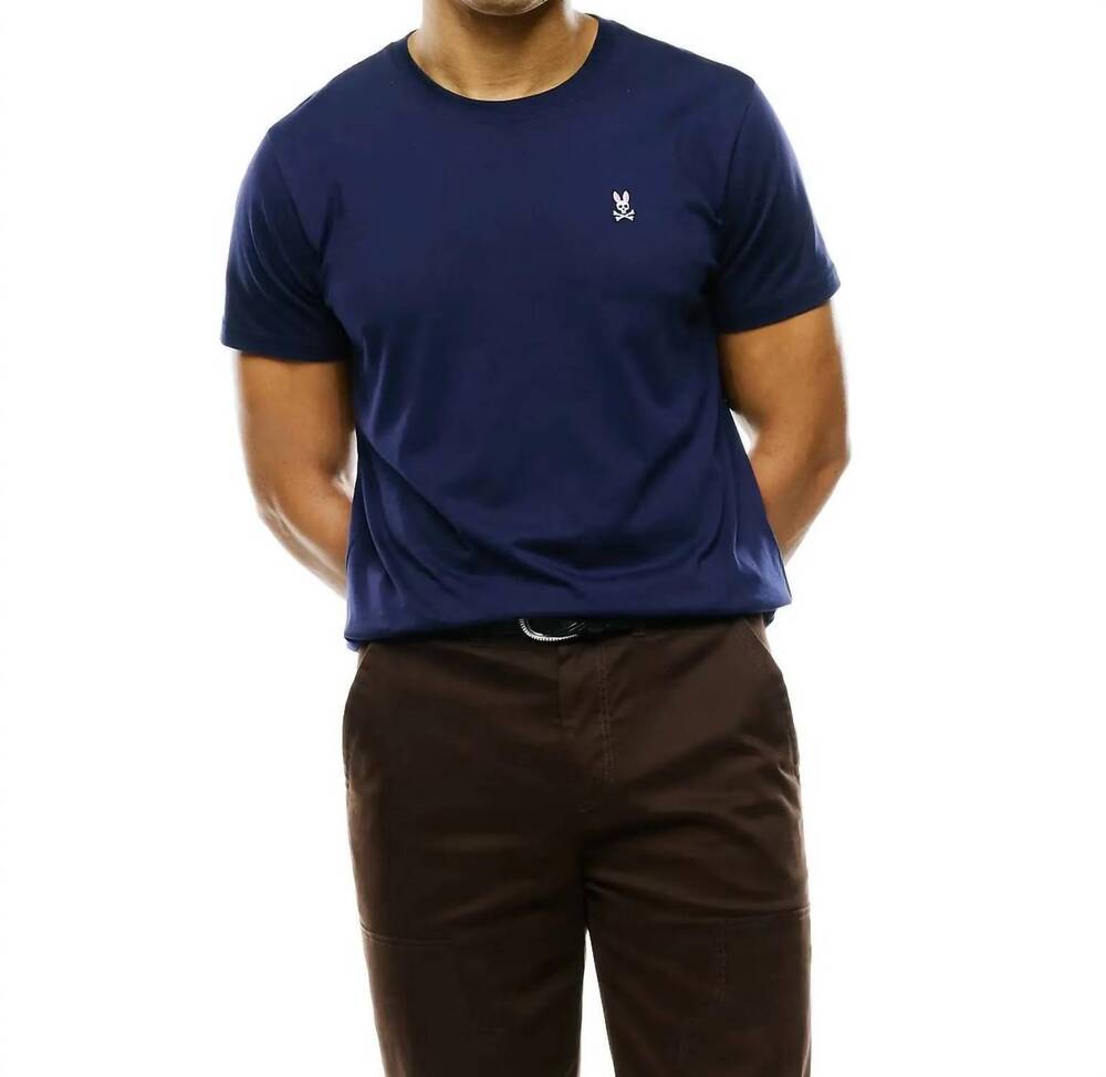 NEW PSYCHO BUNNY classic crew neck tee in evening blue